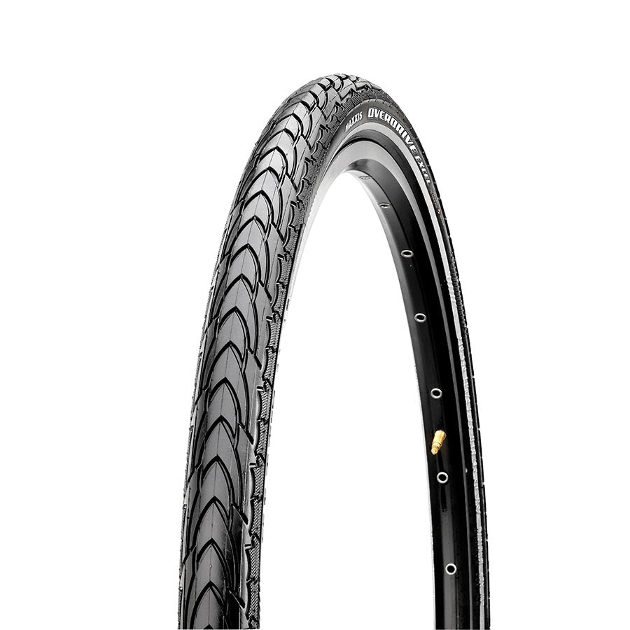 Maxxis, Overdrive Excel, Tire, 700x40C, Wire, Clincher, Single, SilkShield, Reflective, 60TPI, Black