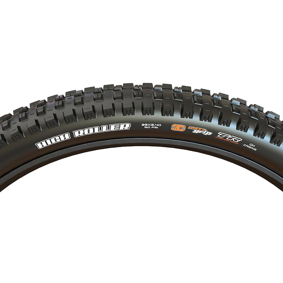 Maxxis, High Roller III, Mountain Tire, 29x2.40, Folding, Tubeless Ready, 3C Maxx Grip, 3CG/DH/TR, 60x2TPI, Black