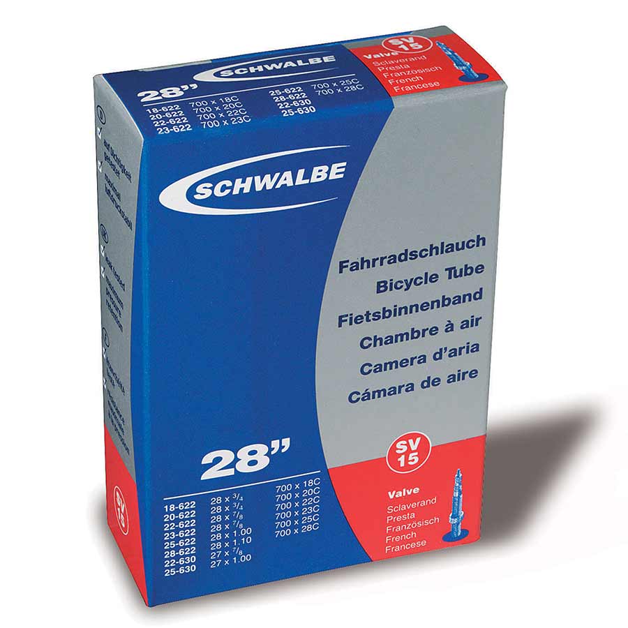 Schwalbe, Long Valve, Tube, Presta, 60mm, 700x18-28