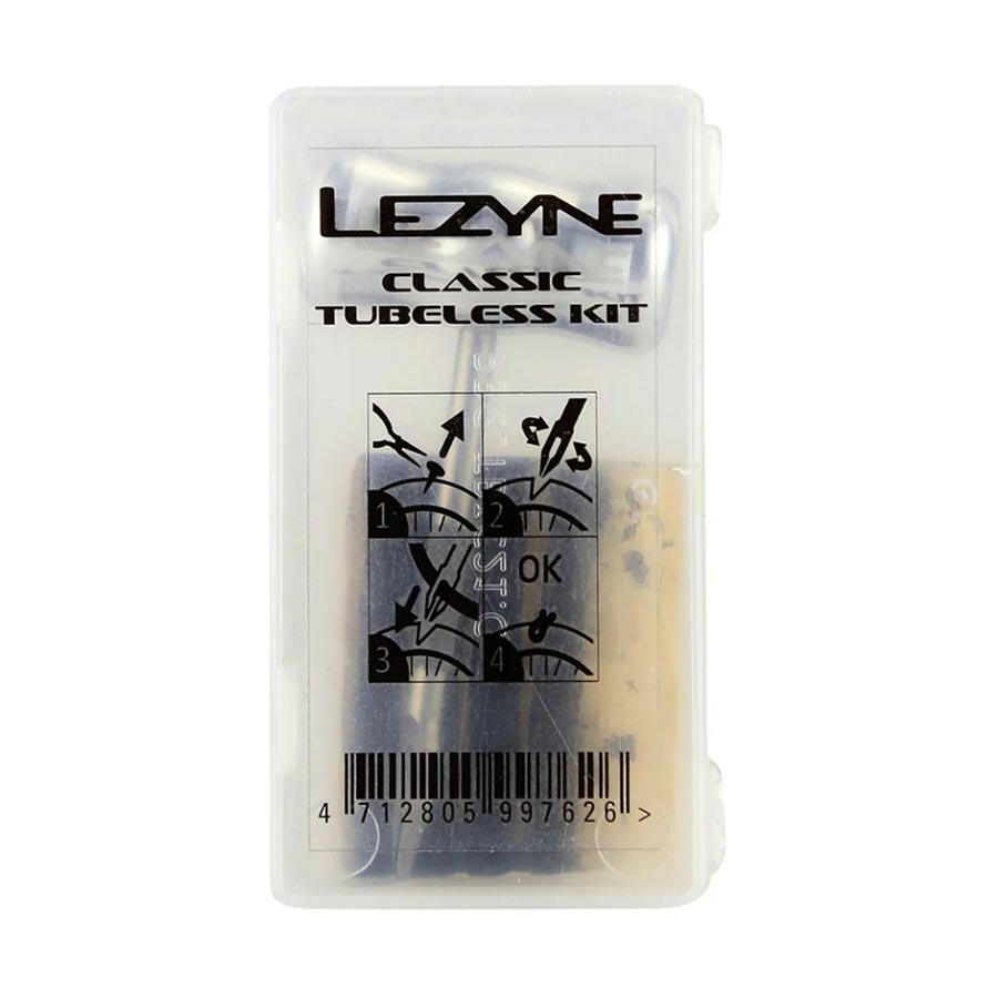 Lezyne, Tubeless Kit, Tubeless repair kit, includes alloy tool and 5 plugs.