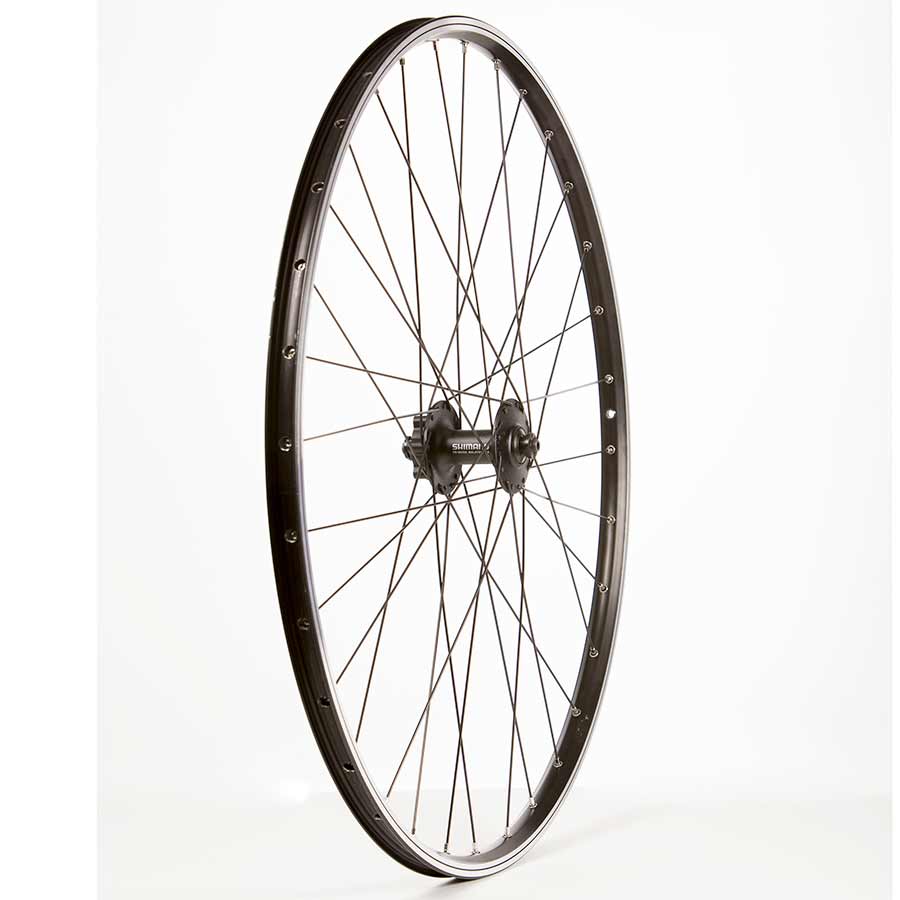 Wheel Shop, Mavic A119 Black/ Shimano Deore HB-M525, Wheel, Front, 700C / 622, Holes: 32, QR, 100mm, Rim and Disc IS 6-bolt