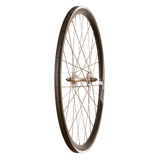 Wheel Shop, Evo Tour 19 Aero Black/ Formula TH-50, Wheel, Front, 700C / 622, Holes: 32, Bolt-on, 100mm, Rim Brake