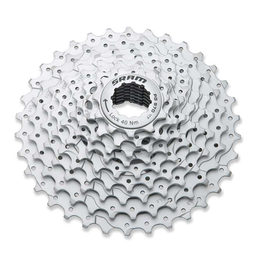 SRAM, PG-970, 9sp cassette, 11-34T, 11-13-15-17-20-23-26-30-34