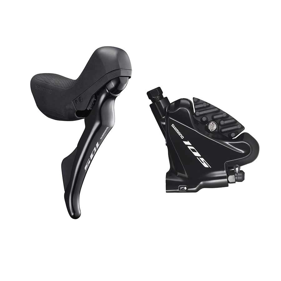 Shimano, 105 ST-R7020/BR-R7070, Road Hydraulic Disc Brake, Front, Flat mount, Not included, 452g, Black