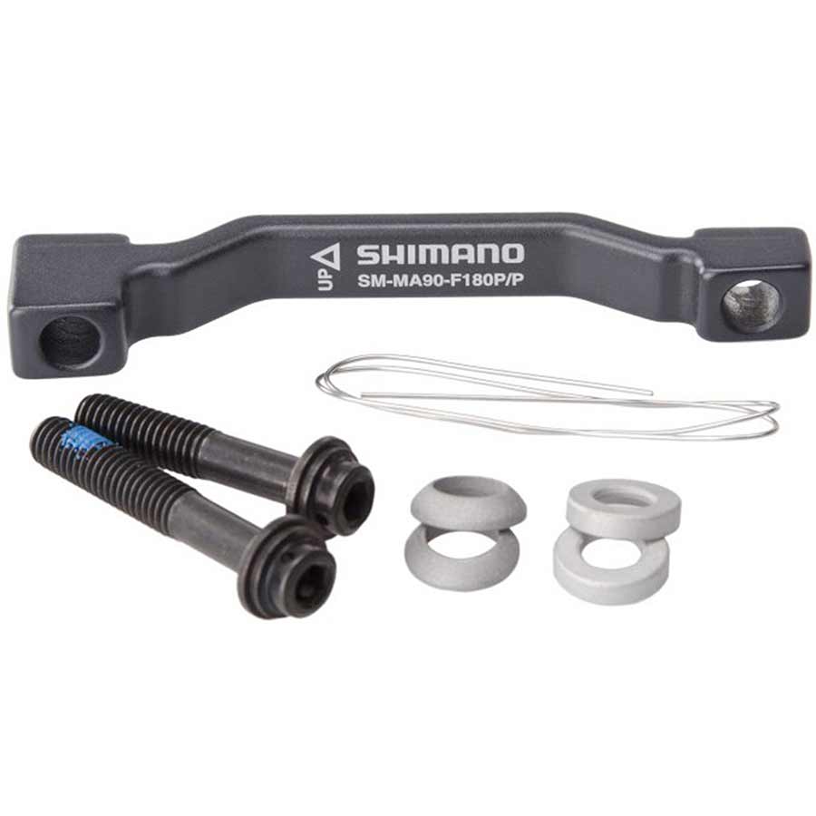 Shimano, XTR SM-MA90-F180P/P Disc brake adapter for Post Mount caliper, Post Mount fork, 180mm rotor