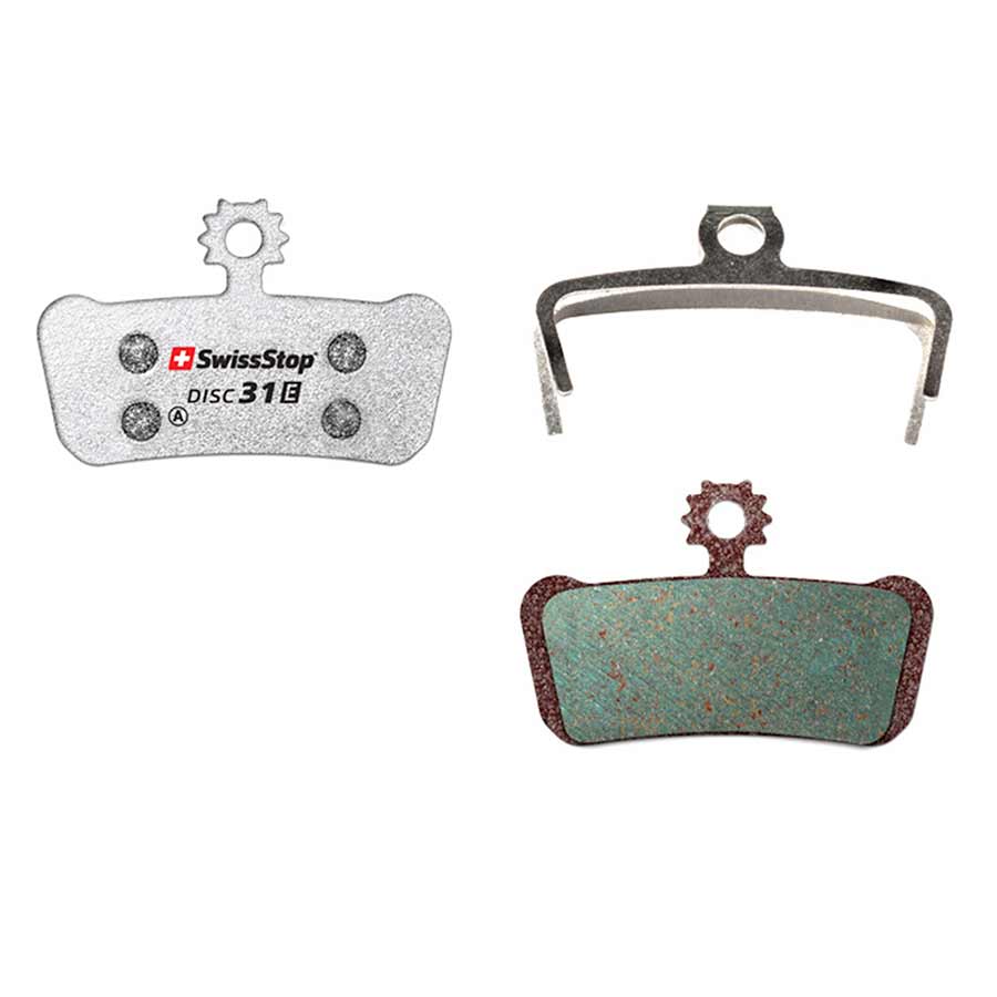 SwissStop, Disc 15 E, Disc brake pads, Shape: Deore BR-MT410, M375/485/486/515525/575/615, Auriga, Hylex, Spyre, Orion, Organic, Pair