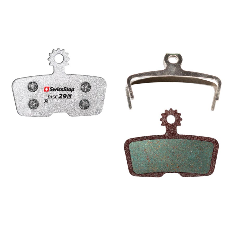 SwissStop, Disc 15 E, Disc brake pads, Shape: Deore BR-MT410, M375/485/486/515525/575/615, Auriga, Hylex, Spyre, Orion, Organic, Pair