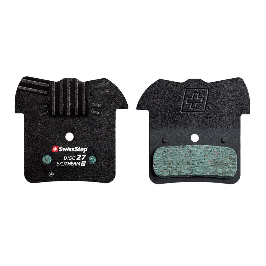 SwissStop, Exotherm2 27, Disc Brake Pads, Shape: Shimano D-Type/H-Type, XTR-M9120, XT-M8120, SLX M7120, SAINT 820, DEORE M6102, Organic, Pair