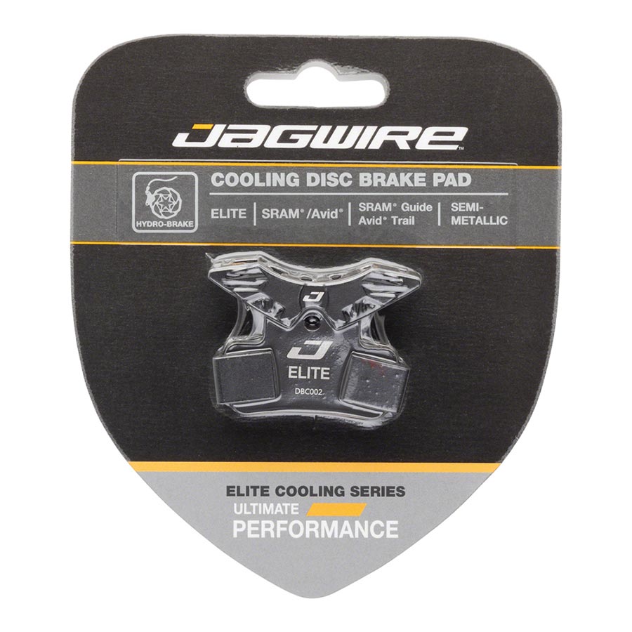 Jagwire, Elite, Disc Brake Pads, Shape: Shimano G-Type/F-Type/J-Type, Semi-Metallic, Pair