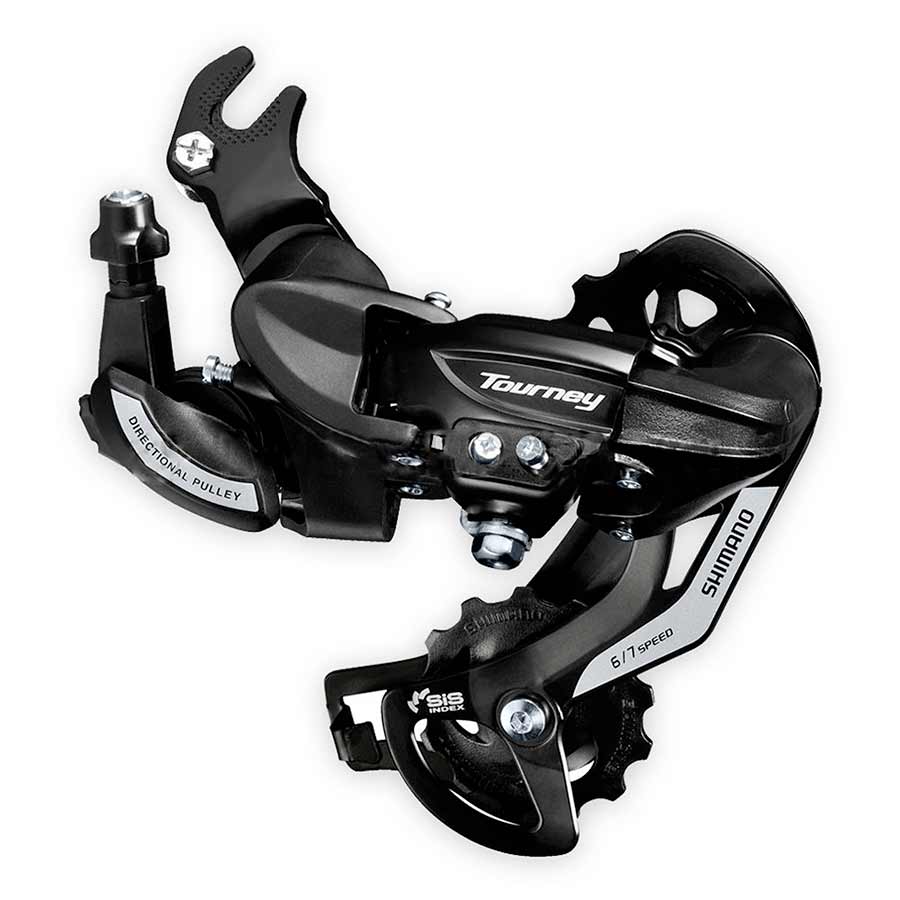 Shimano, Tourney RD-TY500, Rear derailleur, 6/7sp., SGS, Black, With adaptor