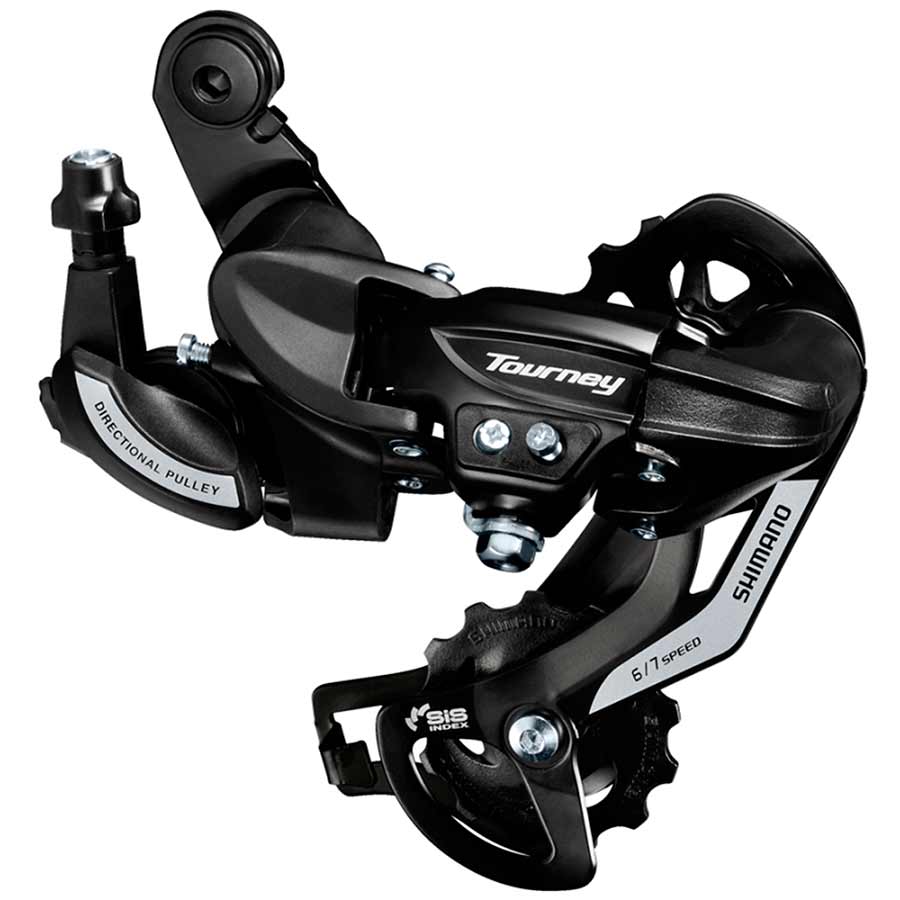 Shimano, Tourney RD-TY500, Rear derailleur, 6/7sp., SGS, Black, With adaptor