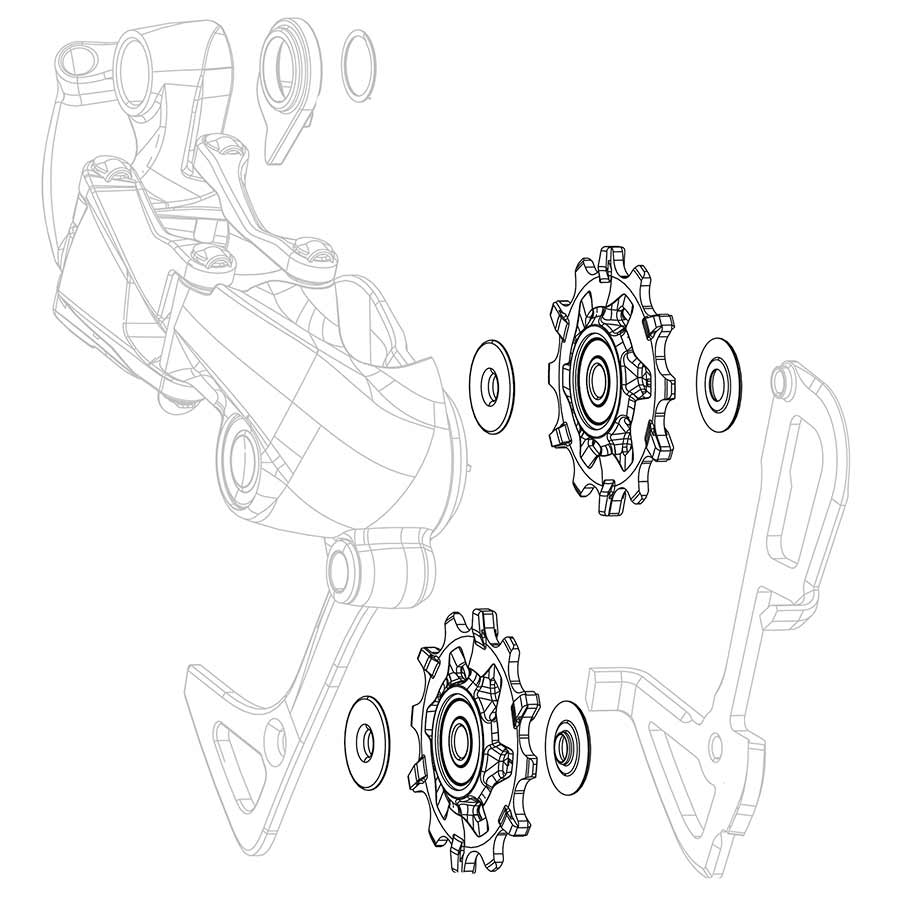 SRAM, X01/DH X-Sync, Derailleur pulleys, Pair