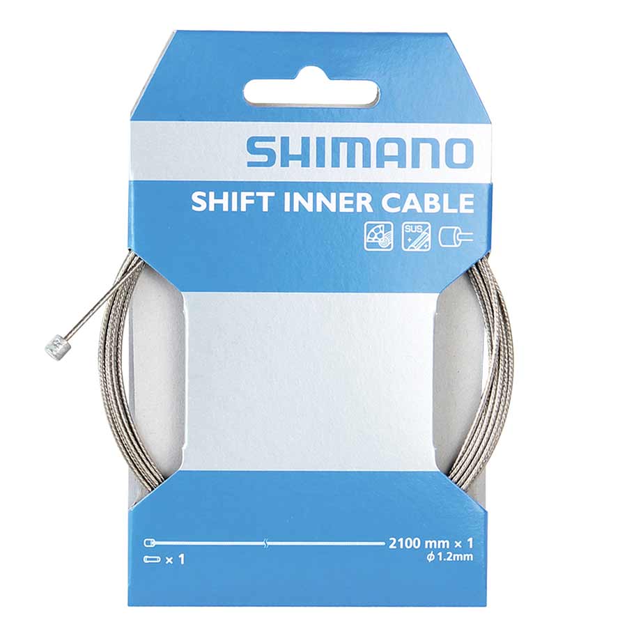 Shimano, Shift cable, Stainless, 1.2x2100mm, Unit