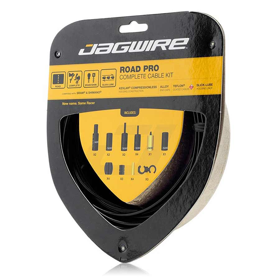 Jagwire, Road Pro, Complete brake cable & housing kit, SRAM/Shimano, Black