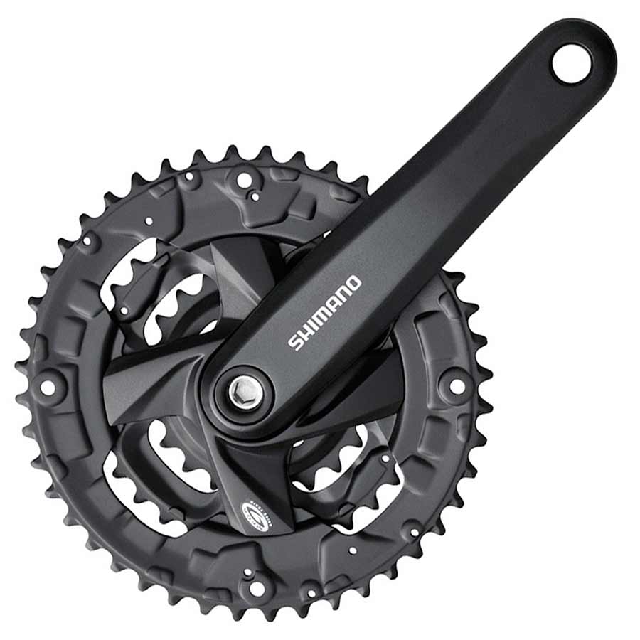 Shimano, FC-M371, Crankset, 9 sp., 170mm, 22/32/44T, BCD:64/104mm, Square, 50mm, Black