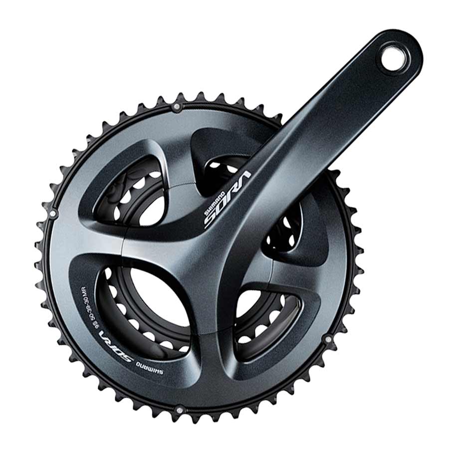 Shimano, Sora FC-R3000, Crankset, 9 sp., 170mm, 34/50T, BCD:110, H2, 43.5mm, Black