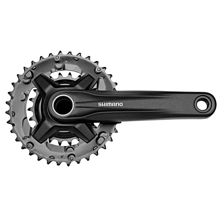 Shimano, FC-MT210-B2, Crankset, Speed: 9, Spindle: 24mm, BCD: Rivets, 22/36, Hollowtech II, 170mm, Black, Boost