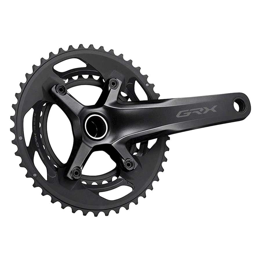 Shimano, GRX FC-RX600-10, Crankset, Speed: 10, Spindle: 24mm, BCD: 80/110, 30/46, Hollowtech II, 170mm, Black, Road Disc