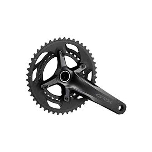 Shimano, GRX FC-RX600-11, Crankset, Speed: 11, Spindle: 24mm, BCD: 80/110, 30/46, Hollowtech II, 170mm, Black, Road Disc