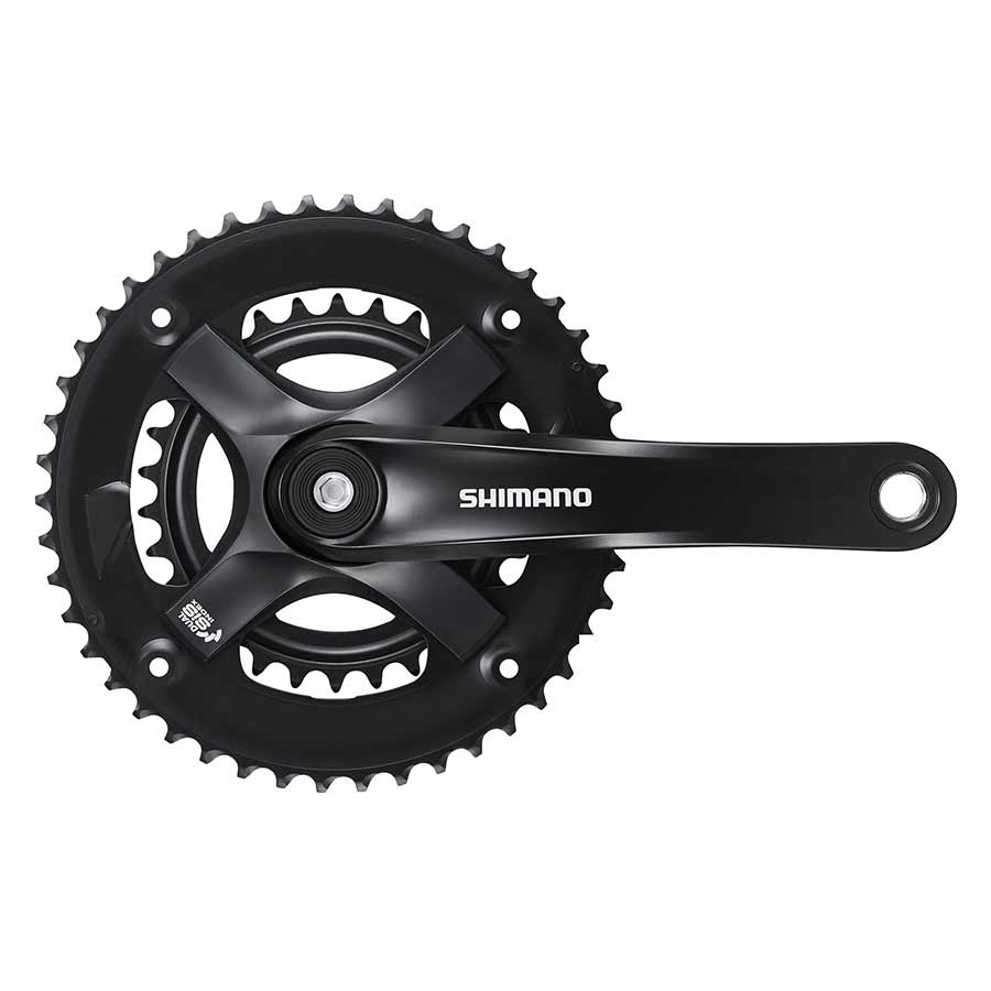 Shimano, FC-TY501-2, Crankset, Speed: 7/8, BCD: Rivets, 30/46, Square, 170mm, Black, MTB