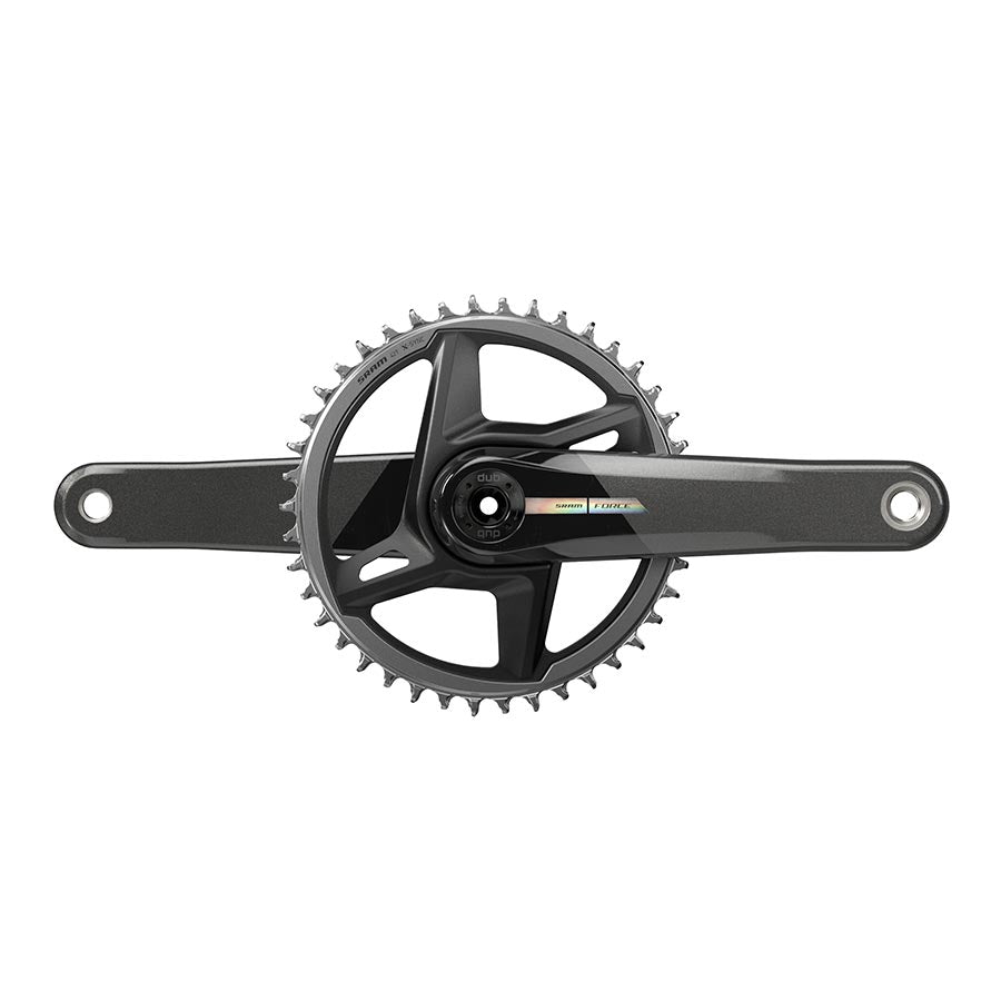 SRAM, Force D2 1x Wide, Crankset, Speed: 12, Spindle: 28.99mm, BCD: Direct Mount, 40, DUB, 165mm, Black, Road Disc