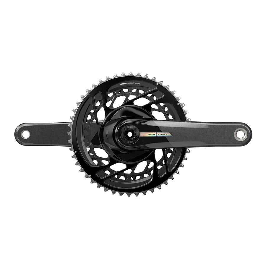 SRAM, Force D2 2x, Crankset, Speed: 12, Spindle: 28.99mm, BCD: Direct Mount, 48/35, DUB, 165mm, Black, Road Disc