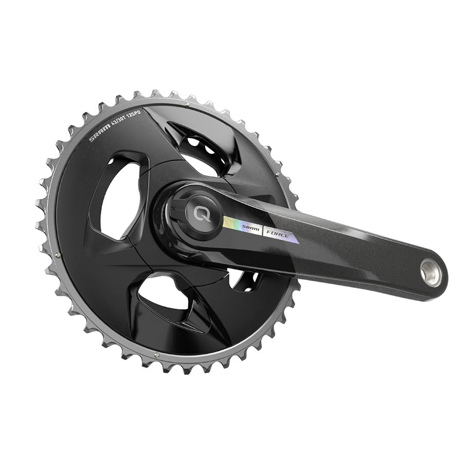 SRAM, Force D2 2x Wide, Power Meter Crankset, Speed: 12, Spindle: 28.99mm, BCD: Direct Mount, 43/30, DUB, 165mm, Black, Road Disc