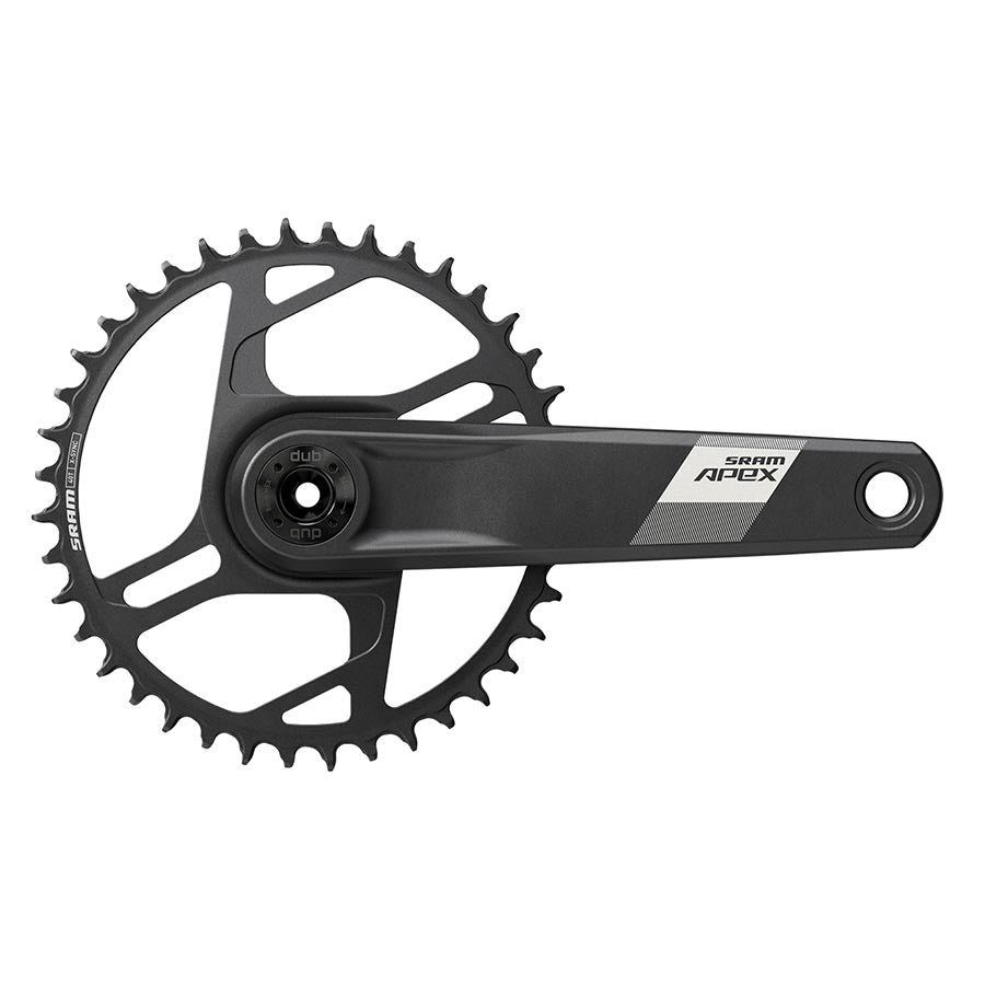 SRAM, Apex D1, Crankset, Speed: 12, Spindle: 28.99mm, BCD: Direct Mount, 40, DUB, 160mm, Black, Road Disc