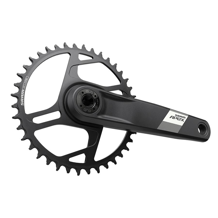 SRAM, Apex D1, Crankset, Speed: 12, Spindle: 28.99mm, BCD: Direct Mount, 40, DUB, 160mm, Black, Road Disc