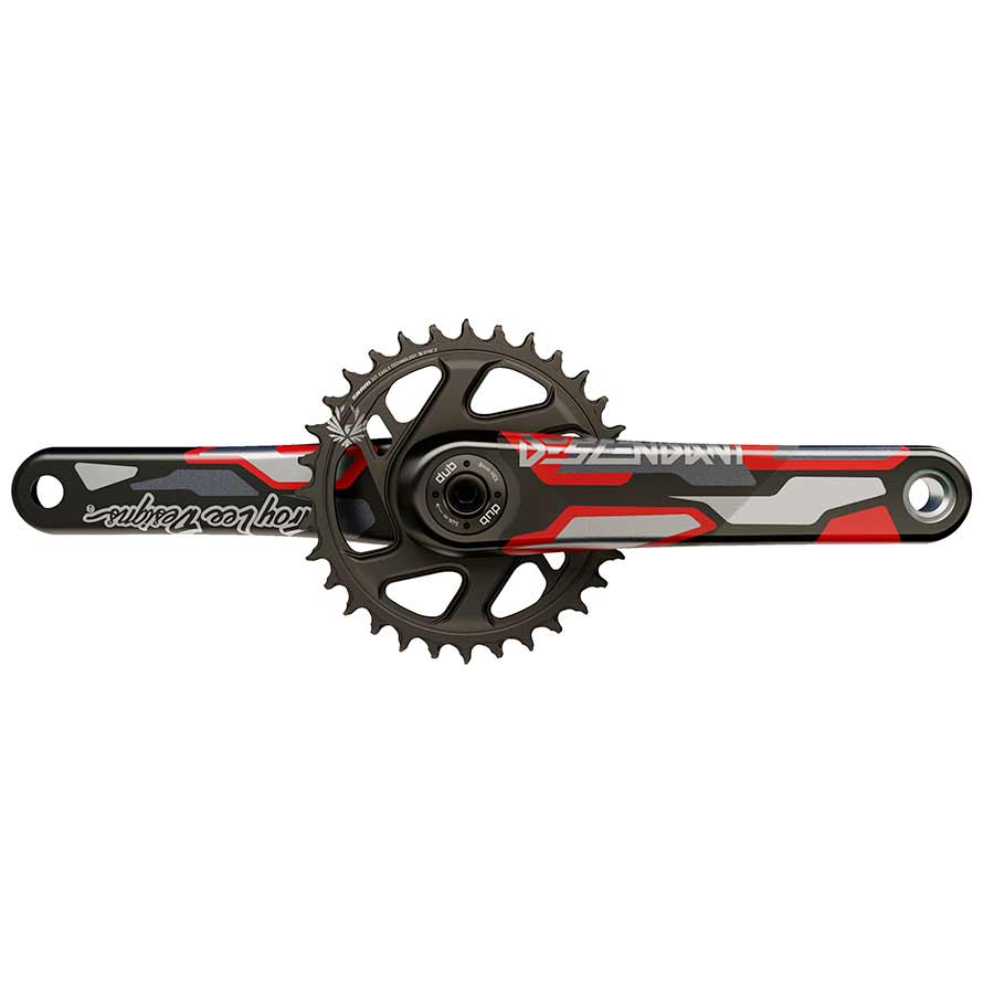 Truvativ, Descendant CoLab DUB, Crankset, Spindle: 28.99mm, 32, DUB, 170mm, Red, Boost