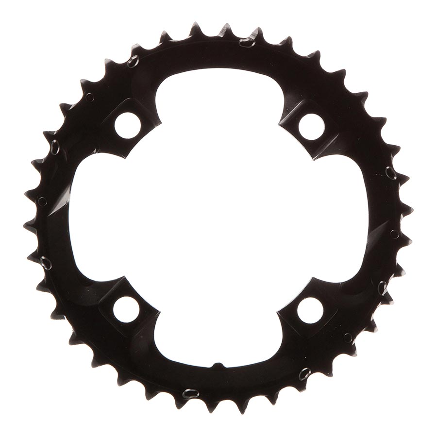 Shimano, Y1KN98040, 38T, 8sp, BCD: 104mm, 4 Bolt, Acera FC-M361, Middle Chainring, For 28/38/48, Steel, Black