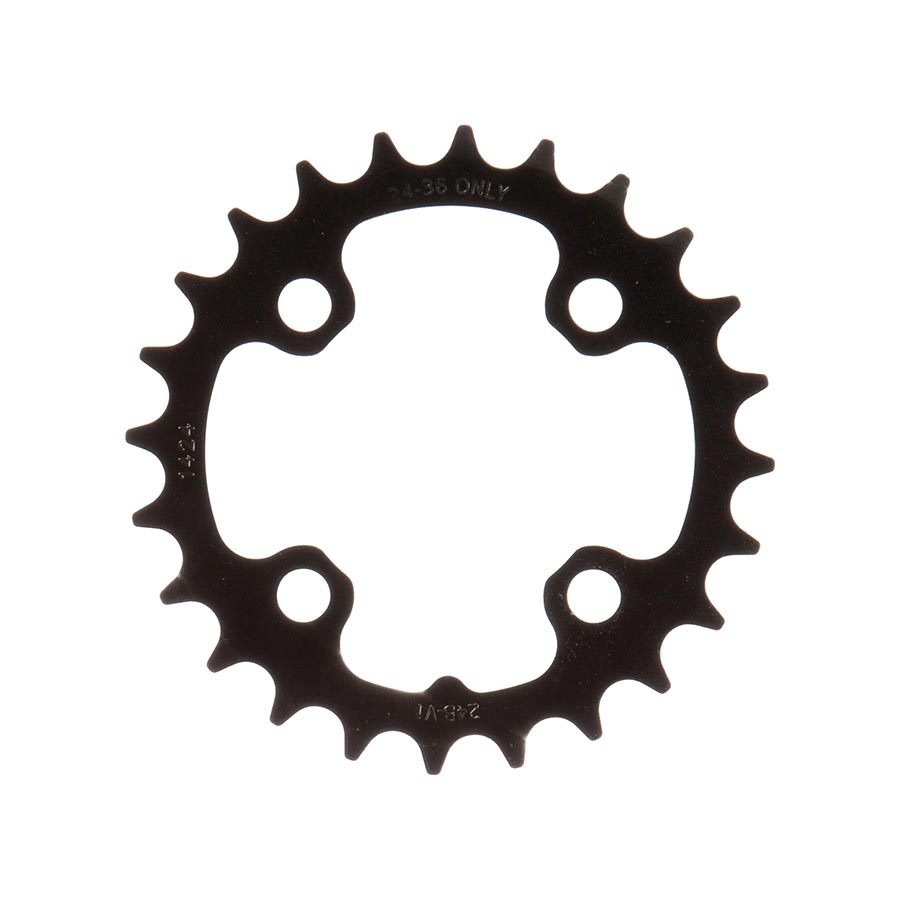 Truvativ, 24T, 9 sp, BCD 64mm, 4-Bolt, Inner Chainring, For MTB triple, Steel, Black, 11.6215.066.000