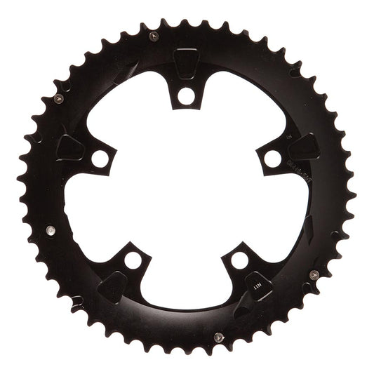 FSA, 50T, 10/11sp., BCD: 110mm, 5 Bolts, Super Road, Outer Chainring, For Double, Aluminum, Black, 371-0250A