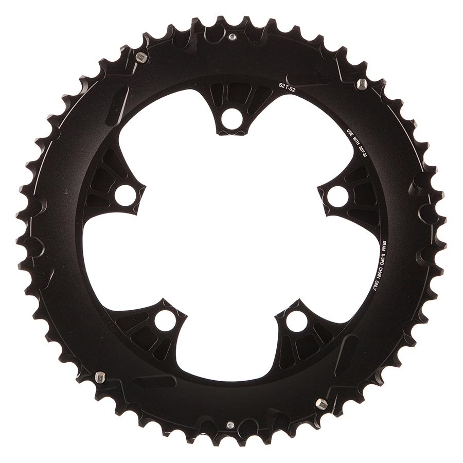 SRAM, Red B2, 52T, 11sp, BCD: 110mm, Chainring, Aluminum, Black