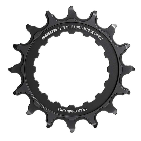 SRAM, X-SYNC 2 Bosch, Chainring, Teeth: 16, Speed: 12, BCD: Direct Mount, Single, Steel, Black