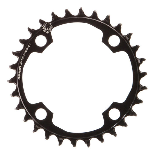 SRAM, X-SYNC 2 94mm Light E-MTB, Chainring, Teeth: 30, Speed: 12, BCD: 94, Bolts: 4, Single, Aluminum, Black