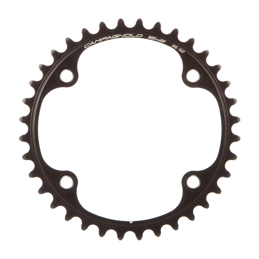 Campagnolo, Record/Super Record 12, Chainring, Teeth: 36, Speed: 12, BCD: 112, Bolts: 4, Inner, Aluminum, Black, FC-SR336