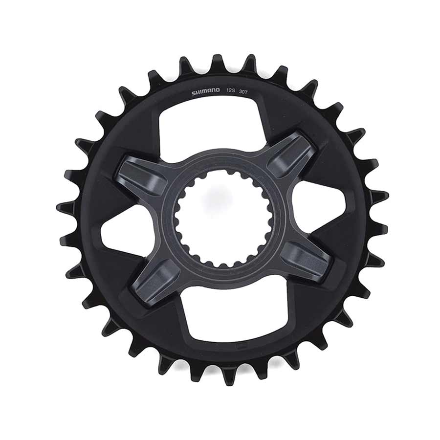 Shimano, SLX SM-CRM75, Chainring, Teeth: 30, Speed: 12, BCD: Direct Mount, Aluminum/Composite/Steel, Grey