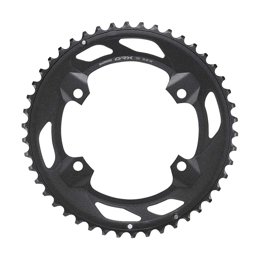 Shimano, GRX FC-RX600 2x10 / 2x11, Chainring, Teeth: 30, Speed: 10/11, BCD: 80, Bolts: 4, Inner, Aluminum, Black