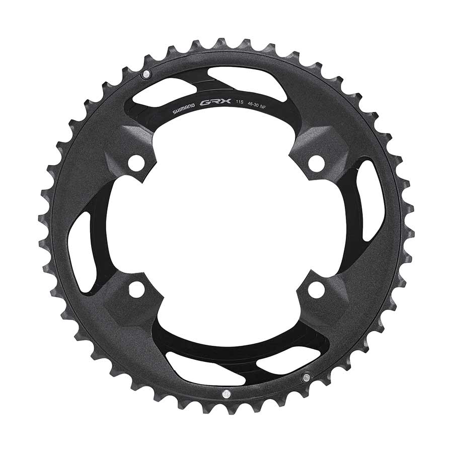 Shimano, GRX FC-RX600 2x10 / 2x11, Chainring, Teeth: 30, Speed: 10/11, BCD: 80, Bolts: 4, Inner, Aluminum, Black