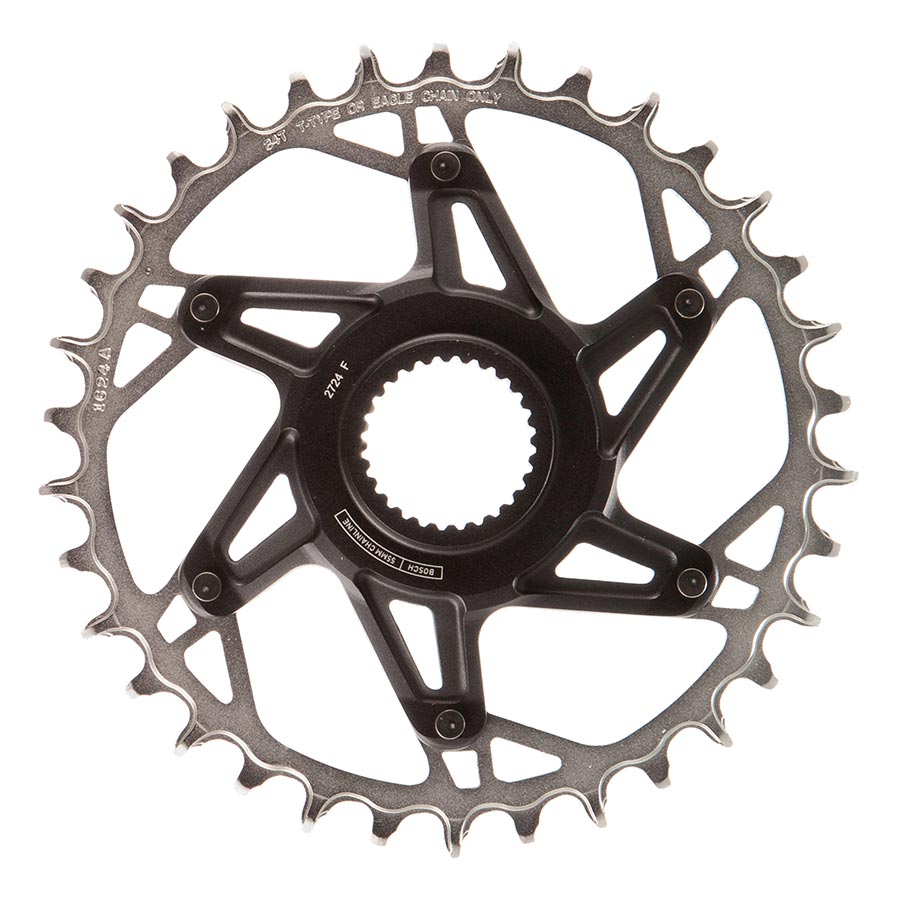 SRAM, XX Eagle T-Type DM E-MTB Bosch, Chainring, Teeth: 34, Speed: 12, BCD: Direct Mount, Aluminum/Steel, Black