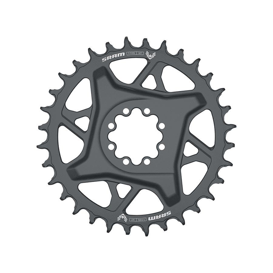 SRAM, GX Eagle T-Type DM, Chainring, Teeth: 30, Speed: 12, BCD: Direct Mount SRAM 8 Bolt, Aluminum, Grey