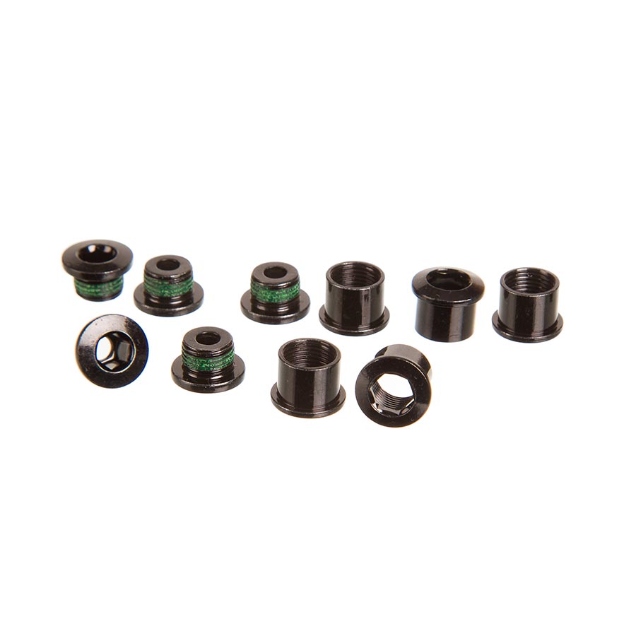 Truvativ, 11.6915.009.000, Chain ring bolt kit 5-arm, Double, Aluminum, Black