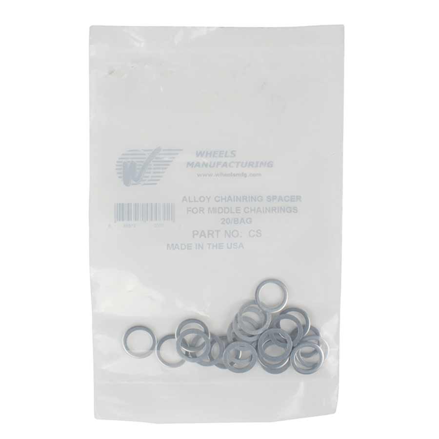 Wheels Manufacturing, Chainring spacers, Bag of 20, Middle, 0.6mm, 10mm ID