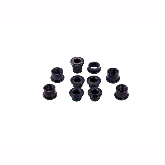 SRAM, Steel Chainring Bolts, M8.5X7 / M8.5X5, Black for Red Quarq, Set of 5, 11.6918.000.000