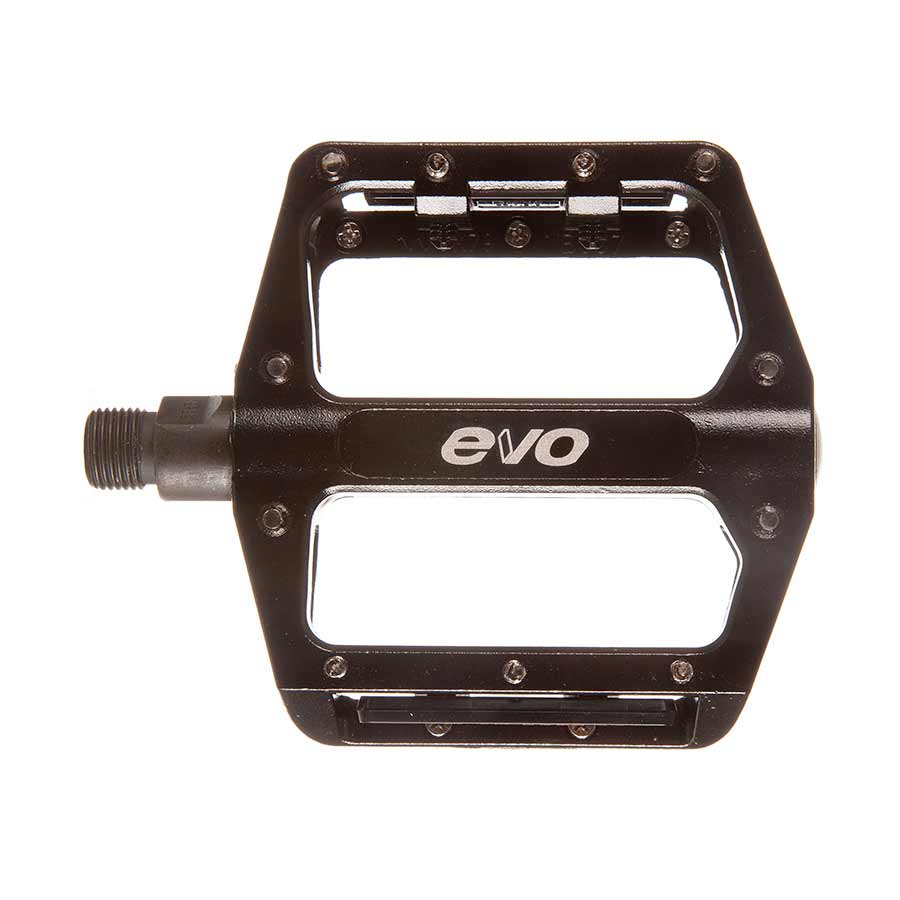 EVO, Hightail, Platform Pedals, Body: Aluminum, Spindle: Cr-Mo, 9/16'', Black, Pair