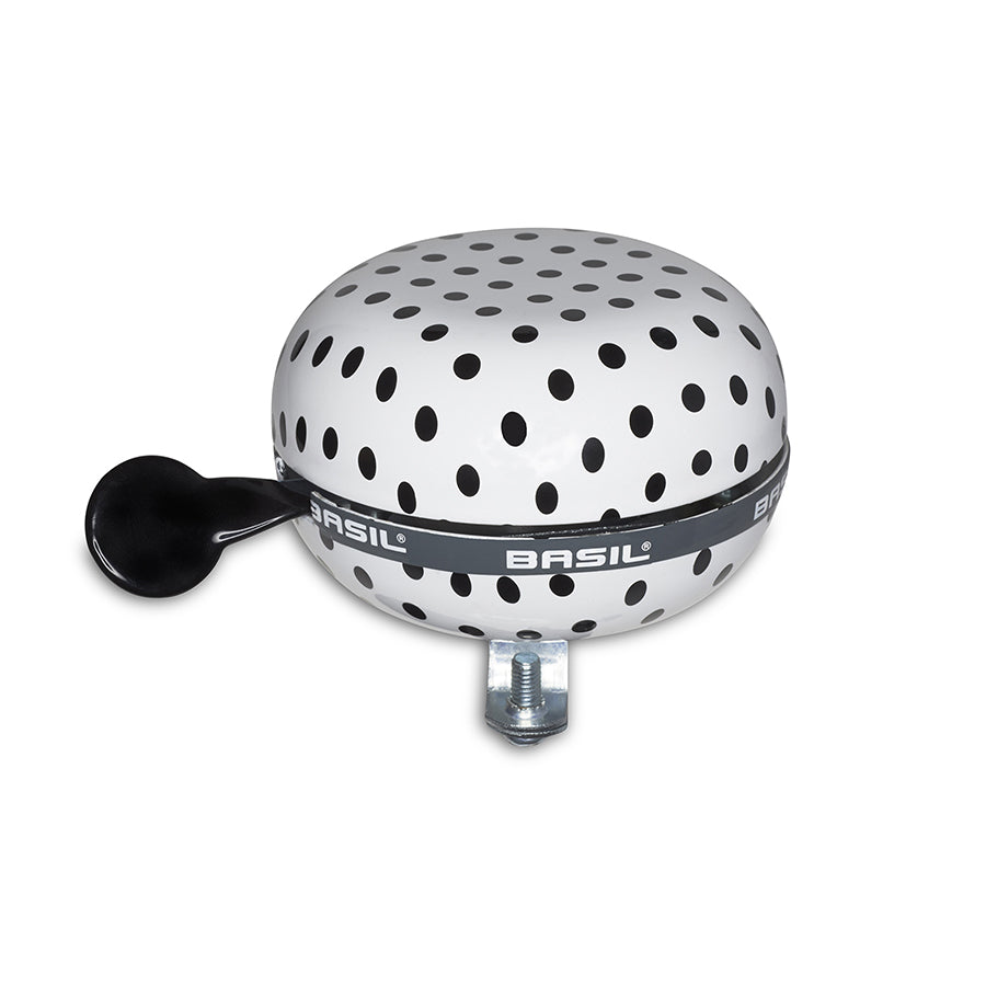 Basil, Polka Dot, Bell, 80mm, Black/White Dots