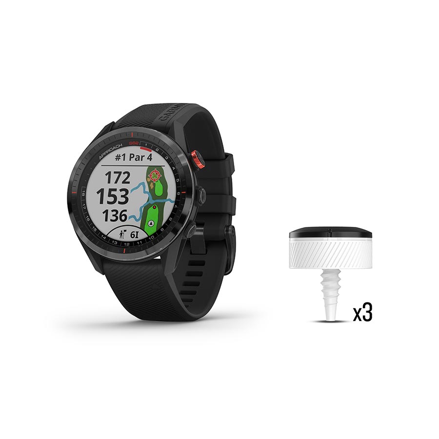 Garmin, Approach S62 Bundle, Watch, Watch Color: Black, Wristband: Black - Silicone