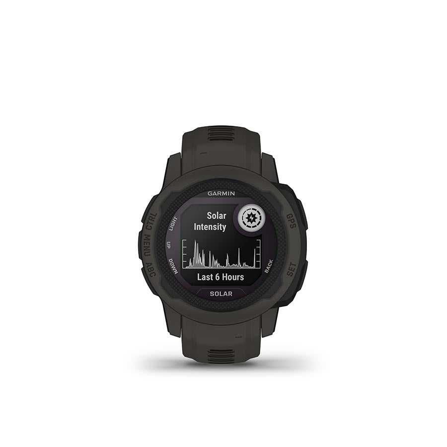 Garmin, Instinct 2S Solar, Watch, Watch Color: Graphite, Wristband: Graphite - Silicone