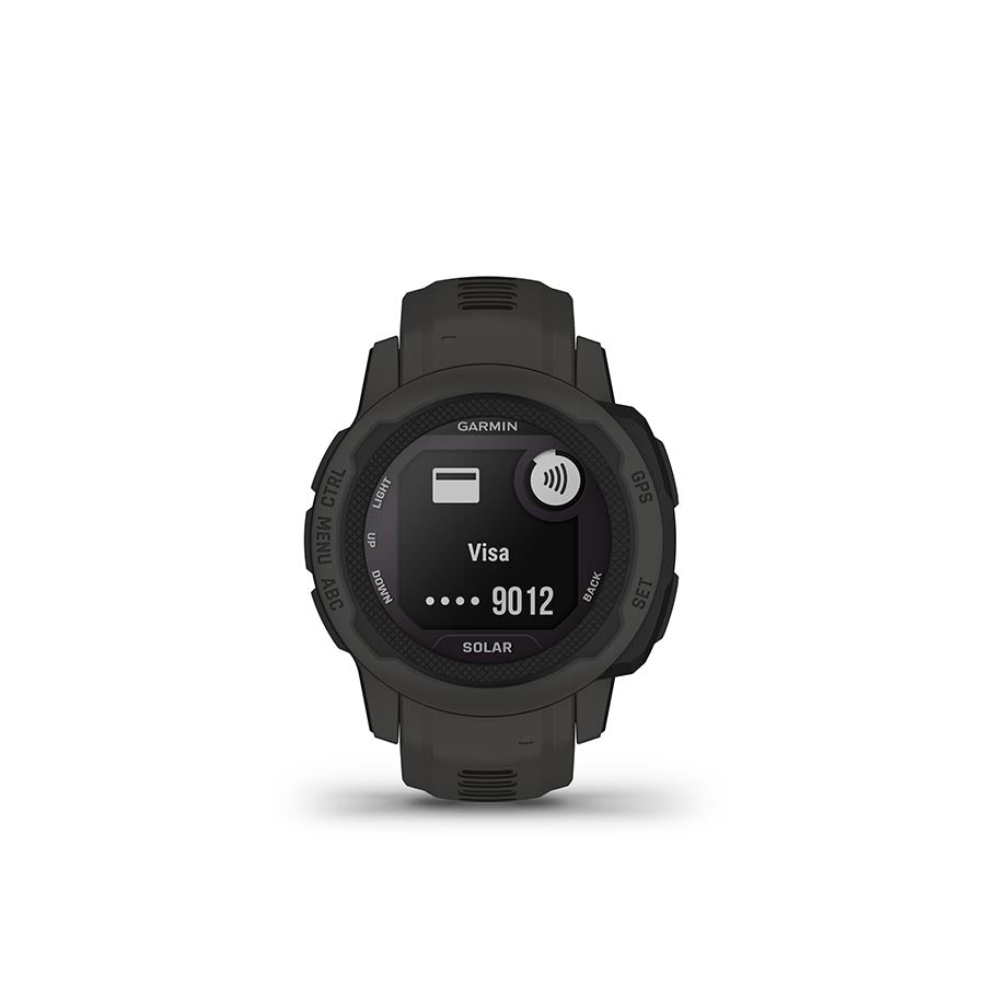 Garmin, Instinct 2S Solar, Watch, Watch Color: Graphite, Wristband: Graphite - Silicone